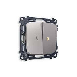 Комплект механизма 2-кл проходного выключателя с подсветкой Ambrella Volt Omega MO504030