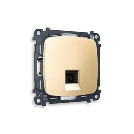 Комплект механизма компьютерной розетки RJ-45(8P8C) CAT6 со шторкой Ambrella Volt Omega MO612010