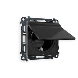 Комплект механизма розетки с/з со шторками и крышкой Ambrella Volt Alfa MA808010