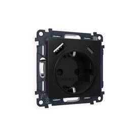 Комплект механизма розетки 2USB A+C 20W (быстрая зарядка) с/з Ambrella Volt Alfa MA810010