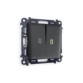 Комплект механизма 2-кл выключателя с подсветкой Ambrella Volt Alfa MA904010