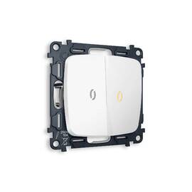 Комплект механизма 2-кл проходного выключателя с подсветкой Ambrella Volt Omega MO124030