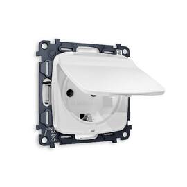 Комплект механизма розетки с/з со шторками и крышкой Ambrella Volt Omega MO128010