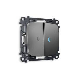 Комплект механизма 2-кл выключателя с подсветкой Ambrella Volt Omega MO654020