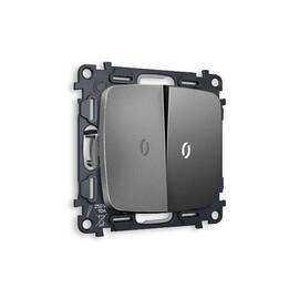 Комплект механизма 2-кл проходного выключателя с подсветкой Ambrella Volt Omega MO654035