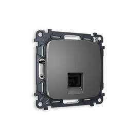 Комплект механизма телефонной розетки RJ-11(4P4C) со шторкой Ambrella Volt Omega MO662030