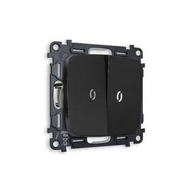 Комплект механизма 2-кл выключателя с подсветкой Ambrella Volt Omega MO804015