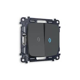 Комплект механизма 2-кл проходного выключателя с подсветкой Ambrella Volt Omega MO904040