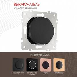 Выключатель одноклавишный Arte Milano 202.30-1.black