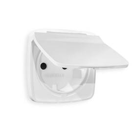 Лицевая панель для розетки с/з со шторками и крышкой Ambrella Volt Omega OP1280