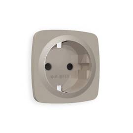 Лицевая панель для розетки с/з со шторками Ambrella Volt Omega OP3670