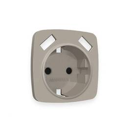 Лицевая панель для розетки с/з со шторками 2USB A+A Ambrella Volt Omega OP3690