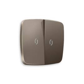 Лицевая панель для выключателя двухклавишного с подсветкой Ambrella Volt Omega OP6340