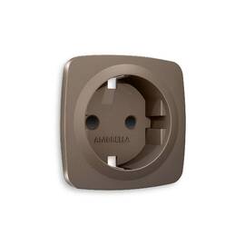 Лицевая панель для розетки с/з со шторками Ambrella Volt Omega OP6370