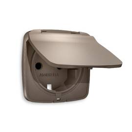 Лицевая панель для розетки с/з со шторками и крышкой Ambrella Volt Omega OP6380