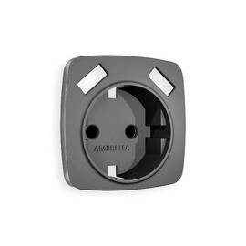 Лицевая панель для розетки с/з со шторками 2USB A+A Ambrella Volt Omega OP6590