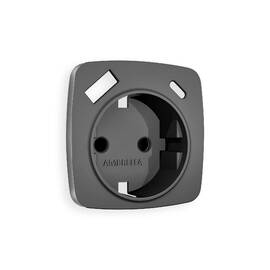 Лицевая панель для розетки с/з со шторками 2USB A+C Ambrella Volt Omega OP6600