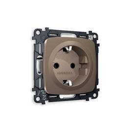 Комплект механизма розетки с/з на винтовых зажимах Ambrella Volt Omega MO636010