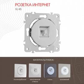 Розетка RJ45 Arte Milano 202.45-1.silver