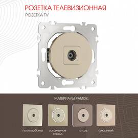 Розетка TV Arte Milano 202.43-1.shampan