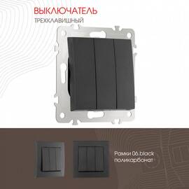 Выключатель трехклавишный Arte Milano 206.30-3.black