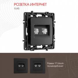 Розетка RJ45 Arte Milano 217.45-2.black