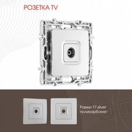 Розетка TV Arte Milano 217.43-1.silver