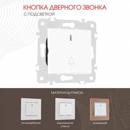 Кнопка дверного звонка с подсветкой Arte Milano 203.37-1.white