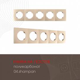 Рамка пятиместная Arte Milano 502.04-5.shampan