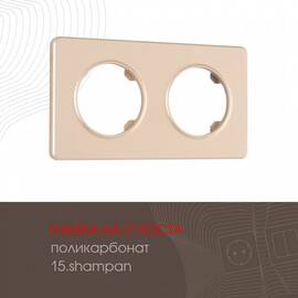 Рамка двухместная Arte Milano 502.15-2.shampan