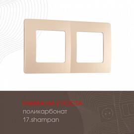 Рамка двухместная Arte Milano 517.17-2.shampan