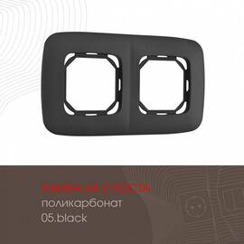 Рамка двухместная Arte Milano 505.05-2.black