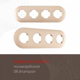 Рамка четырехместная Arte Milano 502.08-4.shampan