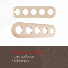 Рамка пятиместная Arte Milano 502.08-5.shampan