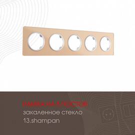 Рамка пятиместная Arte Milano 502.13-5.shampan