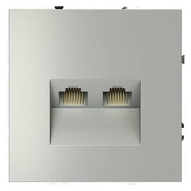 Розетка компьютерная двойная Voltum S70 VLS060205