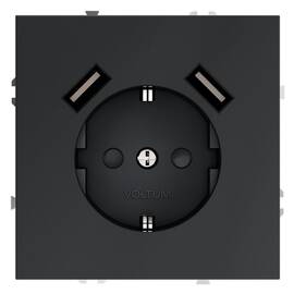 Розетка с USB, А+А Voltum S70 VLS040407