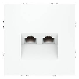 Розетка компьютерная двойная Voltum S70 VLS060202