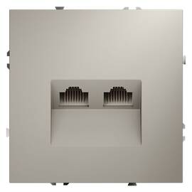 Розетка компьютерная двойная Voltum S70 VLS060203