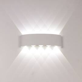 Уличный настенный светильник AM Group AM307-10X1W WH4000K