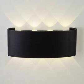 Уличный настенный светильник AM Group AM307-8X1 W BK 4000K