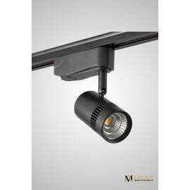 Трековый однофазный светильник AM Group AM230-7W BK 3000K