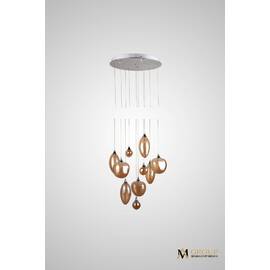 Каскадная люстра AM Group AM358-10 AMBER