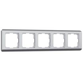 Рамка на 5 постов Werkel Stream серебряный W0052106 4690389172755
