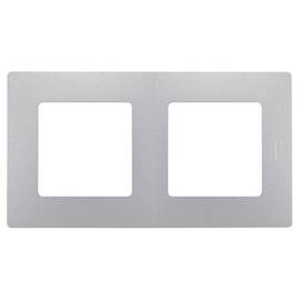 Рамка 2-постовая Legrand Etika алюминий 672552
