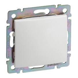 Выключатель кнопочный одноклавишный Legrand Valena белый 774411