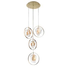Подвесной светильник Delight Collection Cowley P60669-4 gold/clear