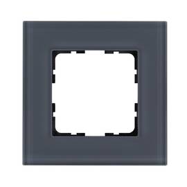 Рамка 1-постовая, стекло Маренго Jasmart G-Glass G1001GC