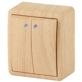 Выключатель двойной с подсветкой Эра 11-1205-11 Б0020668