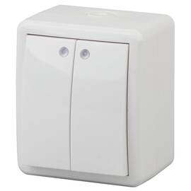 Выключатель двойной с подсветкой Эра 11-1405-01 Б0020677